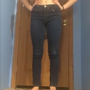 Dark washed Low rise jeans